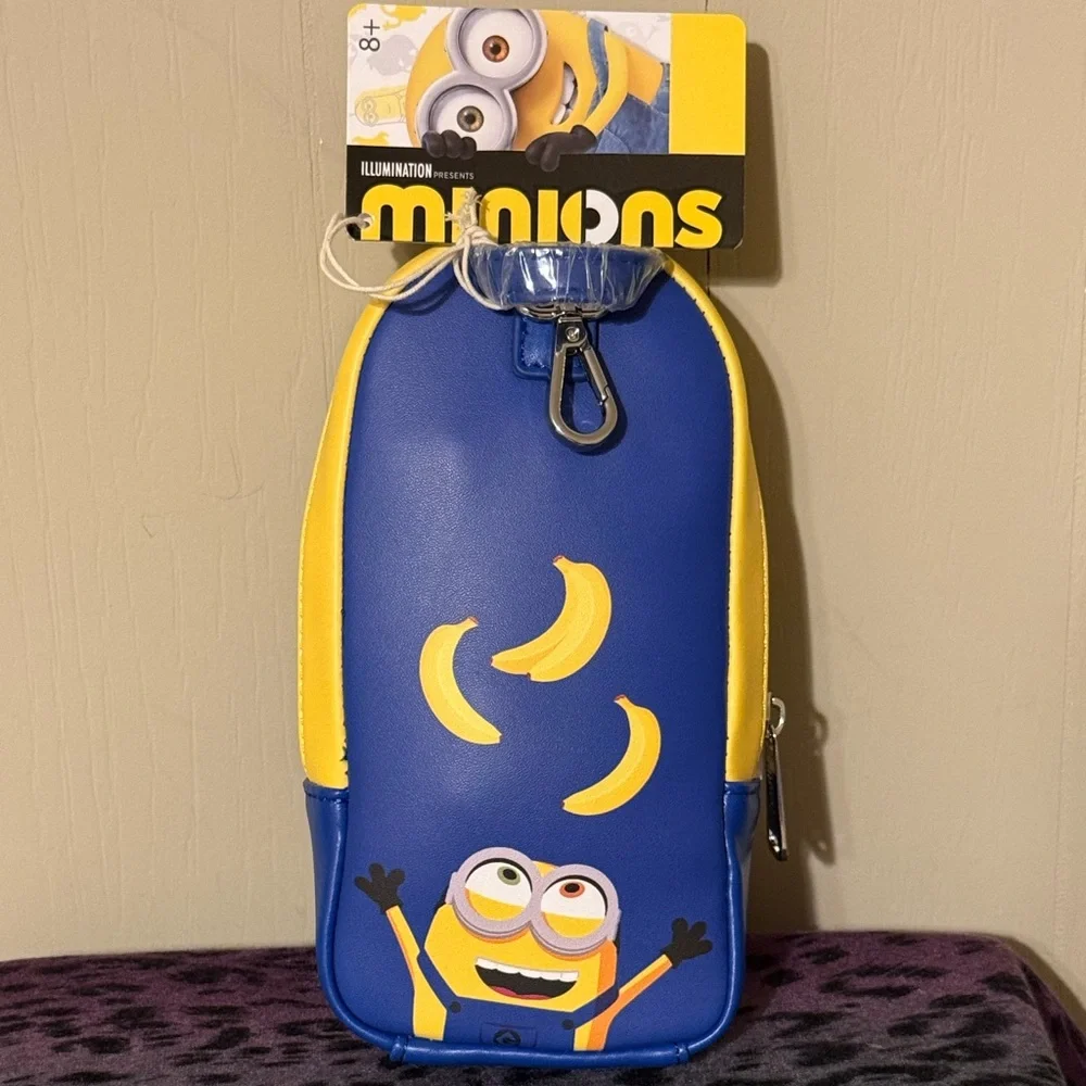 Loungefly Blue & Yellow Minion Face pencil bag - Picture 3 of 7